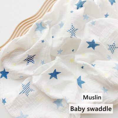 Gạc cho bé bọc cotton nguyên chất 2 lớp dệt trơn mùa hè mỏng giao phòng bọc sơ sinh ga trải giường khăn tắm chăn