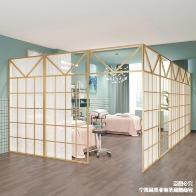 Vách ngăn bình phong ngăn cách phòng nhỏ văn phòng phòng khách thẩm mỹ viện cho thuê phòng hiện đại đơn giản bằng sắt rèn rỗng vách ngăn