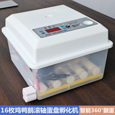 Máy Ấp Hộ Gia Đình Gà 16 Miếng Pin Mini Con Lăn Tự Động Lật Trứng Nhiệt Độ Không Đổi Nở Nhỏ Máy Ấp