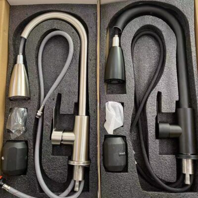 Thép Không Gỉ 304 Kiểu Kéo Ra Chậu Rửa Bát Nhà Bếp Chậu Rửa Kính Thiên Văn Nóng Lạnh Chống Bắn Nước