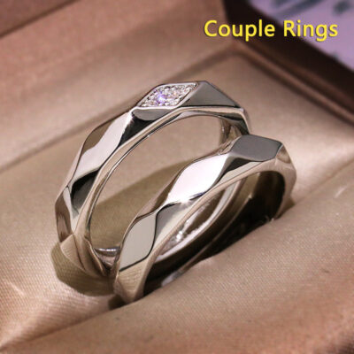 Phụ kiện nổ xuyên biên giới chúc người bán nhẫn kim cương mới Đồ trang sức cặp đôi nhẫn nữ nổi tiếng Âu Mỹ