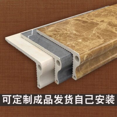 Bệ cửa sổ bảng viền đá mặt bàn tấm che cửa sổ tự dính dây chuyền trang trí cửa nhựa giả đá cẩm thạch viền thành phẩm một thế hệ