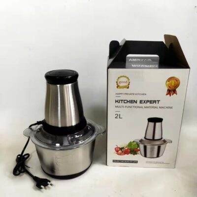 Nhà sản xuất Máy xay thịt điện inox 2 lít 3 lít gia dụng máy nấu thực phẩm đa chức năng máy trộn