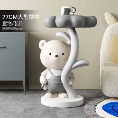 Trang trí khay gấu sáng tạo ghế sofa phòng khách rộng từ trần đến sàn bên cạnh bàn cà phê nhà mới trang trí nhà mềm