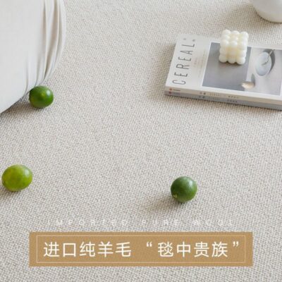 Thảm len New Zealand phòng khách phòng ngủ dệt vòng dứa nhập khẩu cao cấp ảnh kem chăn Ins phong cách