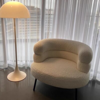 Bắc Âu Hiện Đại Tối Giản Nhung Thịt Cừu Ghế Sofa Phòng Ngủ Ghế Trang Điểm Nhà Ghế Sofa Lười Thoải Mái Sofa Đơn