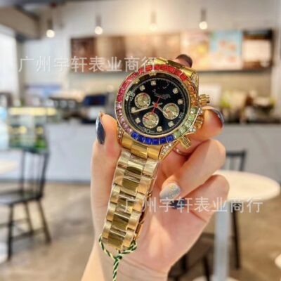 Ngoại thương xuất khẩu Daytona nam đa chức năng đồng hồ thời trang nam thép không gỉ thạch anh cầu vồng di đồng hồ bán buôn đồng hồ