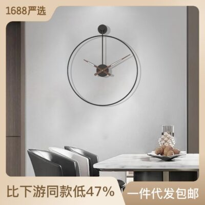 Đồng hồ treo tường gỗ nguyên khối vòng đơn giản cao cấp tạo cảm giác như ở nhà mà không cần đục lỗ phòng khách óc chó nhẹ đồng hồ treo tường sang trọng phòng ngủ sắt nghệ thuật