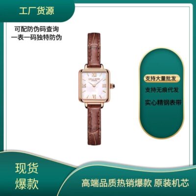 Mới Retro Nhỏ Nâu Đồng Hồ Nữ Hoa Hồng Thời Trang Đồng Hồ Nữ Dây Đồng Hồ Đồng Hồ Thạch Anh Đồng Hồ Chống Thấm Nước Lô