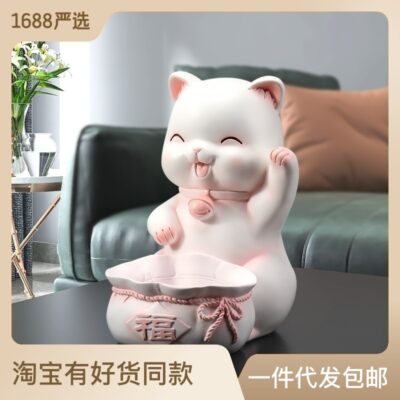 Sáng Tạo Mèo May Mắn Lưu Trữ Vật Trang Trí Phòng Khách Lối Vào Tủ Tivi Trang Trí Nhà Tân Gia Nhà Mới Mở Quà Tặng Đám Cưới