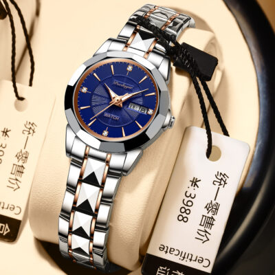 Bodaji Nhập Khẩu Mới Chống Thấm Nước Dạ Quang Lịch Đôi Đồng Hồ Nữ Hàn Quốc Hợp Thời Trang Sinh Viên Internet Người Nổi Tiếng AliExpress phong Cách Hot