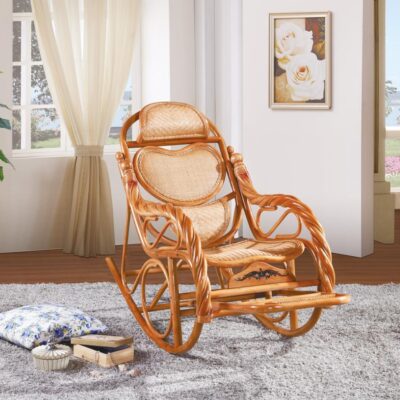 Mây ghế bập bênh ban công ghế bập bênh giải trí mây ngồi có thể ngả massage giải trí ghế phòng khách kích thước lớn dành cho người cao tuổi