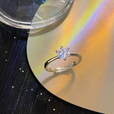 Ins phong cách cá tính tối giản 3A zircon nhẫn kim cương mở hốc có thể điều chỉnh đa năng nhẫn nhẫn nữ lưới trang sức màu đỏ