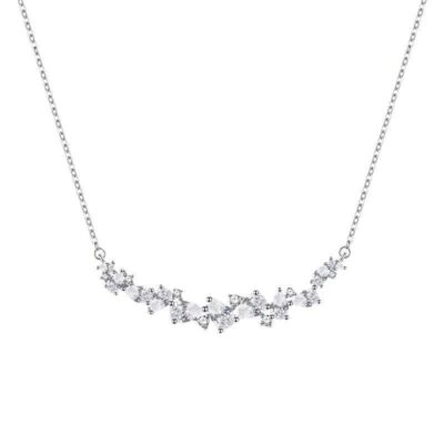 Xinqixiu mới wisteria hoa Zhao Yingzi cùng phong cách nụ cười vòng cổ zircon nữ xương đòn chuỗi ánh sáng sang trọng thích hợp bán buôn