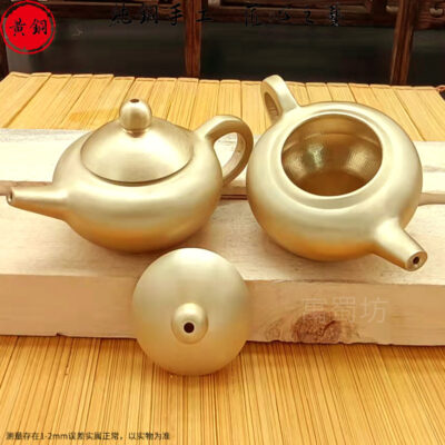 Tay Cầm Bằng Đồng Nồi Văn Phòng Phòng Khách Nghiên Cứu Trang Trí Mô Hình Sáng Tạo Tặng Ấm Trà Nhỏ Thủ Công Mỹ Nghệ Tay Cầm Đồ Chơi