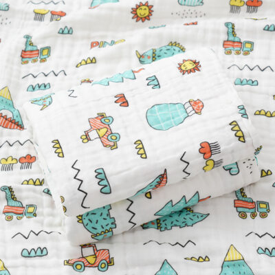 Bán buôn khăn lau trẻ em sáu lớp 110*150 khăn tắm cho trẻ sơ sinh khăn tắm cho bé cotton loại A