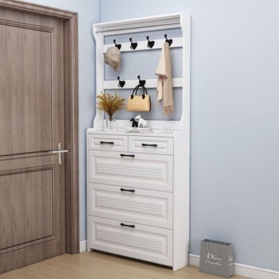 Bắc Âu mới siêu mỏng xô tủ giày lối vào nhà siêu hẹp cao phần có ngăn kéo giá treo cửa tủ phụ