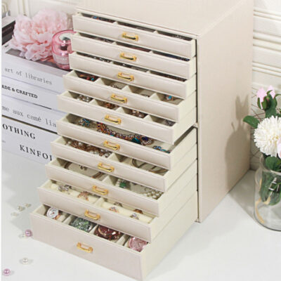 Hộp đựng trang sức nhiều lớp dung lượng lớn đa năng Hàn Quốc phong cách châu Âu hộp đựng trang sức cầm tay hộp đựng trang sức hộp quà tặng sinh nhật cho nữ