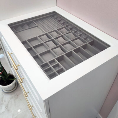 Hộp Bảo Quản Trang Sức Bàn Trang Điểm Nhà Ngăn Kéo Vòng Tay Trang Sức Dép Nỉ Khay Gỗ Miễn Phí Vận Chuyển