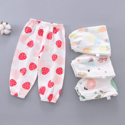 Gạc cotton nguyên chất chống muỗi quần trẻ em quần siêu mỏng cho bé baby Bloomers quần áo trẻ em mùa hè 2020 phong cách mới hot
