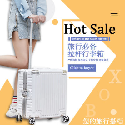 Vali nữ bánh xe đa năng im lặng 18 inch hộp mật mã xe đẩy vali khung nhôm vali nam lên máy bay công thức thay mặt