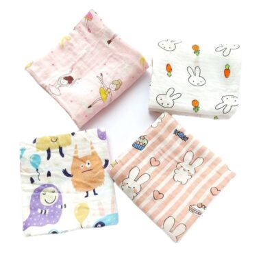 Khăn gạc cho bé 1 lớp cotton gạc sơ sinh phòng sinh túi khăn tắm đơn cho bé bọc vải ga trải giường cho con bú khăn phủ