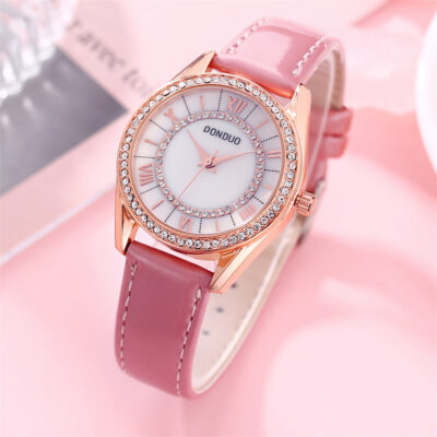 Đồng hồ thời trang mới Đồng hồ thạch anh không thấm nước đơn giản tươi Đồng hồ đeo tay nữ con trỏ Nhật Bản Đồng hồ đeo tay thời trang nhẹ