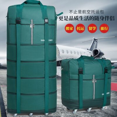 Túi ký gửi hàng không UNMUN158 Vali du lịch du học dung tích lớn hộp ký gửi máy bay dòng gấp bánh xe đa năng