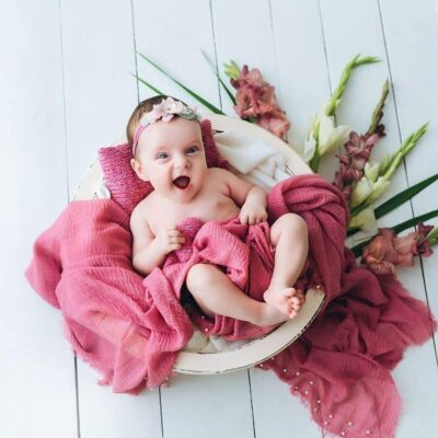 Trẻ em mới ảnh gói vải ảnh phòng thu đạo cụ chụp ảnh bé bé cotton mùa hè và vải lanh ngọc trai gói vải