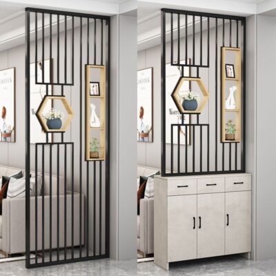 Vách ngăn hiên nhà bằng sắt rèn vách ngăn phòng khách cửa ra vào để chặn bồn rửa phòng tắm trọn gói đơn giản / Sản phẩm D-made