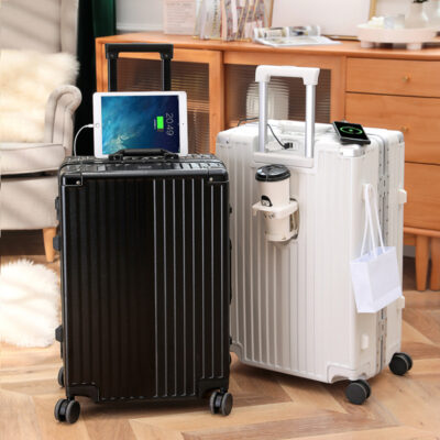 Xuyên Biên Giới Thời Trang Cốc Vali Đa Năng Bánh Xe Đẩy Hộp Nam Mật Khẩu Hộp Vali 20 Inch Nội Trú Ốp Lưng