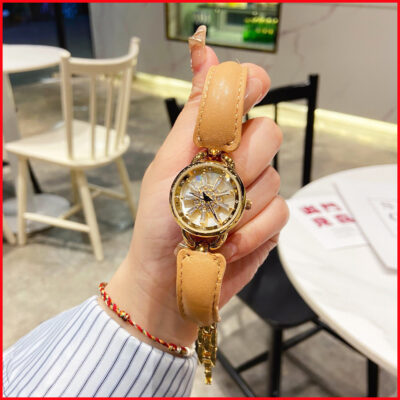 2023 Mới Xoay Vòng Tay Đồng Hồ Nữ Retro Hiện Đại Hốc Ánh Sáng Sang Trọng Mặt Nhỏ Thời Gian Chạy Đồng Hồ Nữ