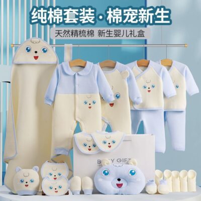 Hộp Quà Sơ Sinh Quần Áo Sơ Sinh Trăng Tròn Xuân Hè Phù Hợp Với Đồ Sơ Sinh Cho Bé 0 Đến 3 Tháng