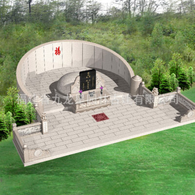 Bia mộ tùy chỉnh chôn cất nông thôn đá xanh đá cẩm thạch trắng đá granit đôi nghĩa trang nghĩa trang đá thành phẩm