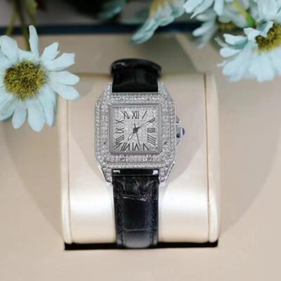 Đồng hồ nữ Gypsophila bể vuông nhỏ đính đầy kim cương đồng hồ nữ ánh sáng sang trọng dành cho nữ thương hiệu nổi tiếng của Thụy Sỹ gia công