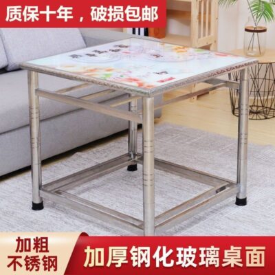Thép không gỉ có thể gập lại bàn lửa nhà mới bàn ăn bàn vuông bài tập về nhà bàn cờ mùa đông bàn lửa