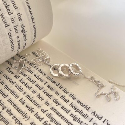 Phong Cách Pháp Vòng Cổ Bạc 925 Hình Học Đính Đá Zircon Mặt Dây Chuyền Tính Khí Thanh Lịch Thời Trang Đa Năng Dây Chuyền Xương Đòn