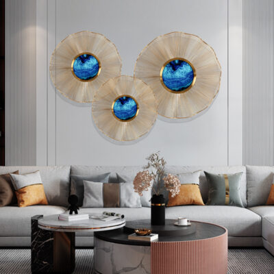 Bắc Âu ánh sáng sang trọng sofa nền tường trang trí mặt dây chuyền phòng mô hình kim loại trang trí tường hiện đại sáng tạo hiên nhà treo tường