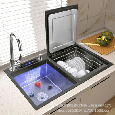 Chậu rửa chén Yaste tích hợp 8 bộ máy rửa bát siêu âm thanh lọc gia đình hoàn toàn tự động