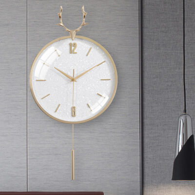 Bắc Âu Hươu Đầu Đồng Hồ Đồng Hồ Treo Tường Phòng Khách Nhà Giá Rẻ Đấm Đồng Hồ Treo Tường Đồng Hồ Treo Tường Đơn Giản Đồng Hồ Thạch Anh Một Dropshipping