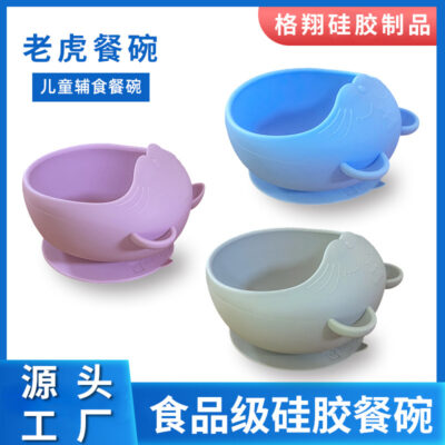 Bát Ăn Dẻo Silicone Cho Bé Bổ Sung Thức Ăn Bát Bát Ăn Trẻ Em Chống Rơi Chống Bỏng Bữa Ăn Hoạt Hình Dễ Thương Cho Bé Bộ Đồ Ăn bộ