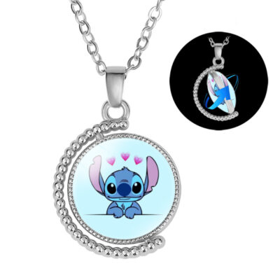 Phim và truyền hình xung quanh phim hoạt hình giữa các vì sao em bé Stitch Stitch thời gian đá quý vòng cổ mặt dây chuyền xoay hai mặt
