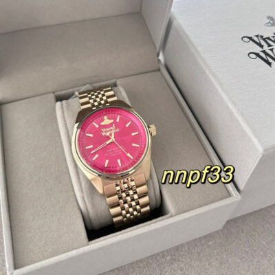 Đồng hồ màu hồng Vivienne Rose Đồng hồ đeo tay Queen Mother Rose Red Đồng hồ đeo tay bằng thép thạch anh Saturn Đồng hồ đeo tay nữ Đồng hồ vàng nhỏ Đồng hồ đeo tay màu xanh nhỏ