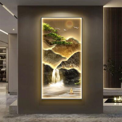 Chào mừng Songxin Tranh trang trí hiên nhà kiểu Trung Quốc bước vào nhà quay mặt ra cửa treo tranh treo đèn tranh ánh sáng sang trọng cao cấp bức tranh tường phong cảnh hành lang