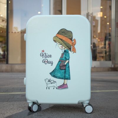 Vali 24 inch xe đẩy bán buôn phim hoạt hình sinh viên nữ nhỏ 20 inch đẹp vali có thể in logo