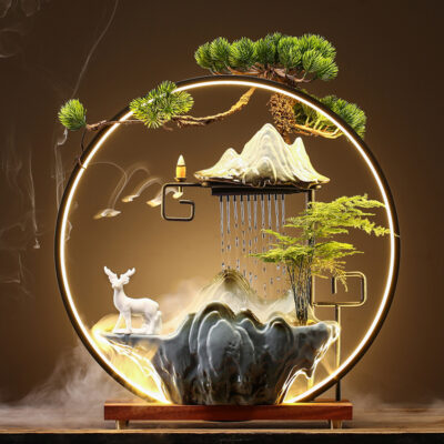 Nước chảy để thu hút sự giàu có và kiếm tiền Đồ trang trí nhà sáng tạo đài phun nước phòng khách văn phòng máy tính để bàn tân gia quà tặng thủ công