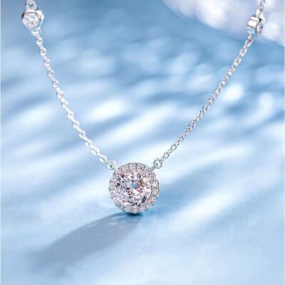Vòng cổ điểm ngôi sao nữ ánh sáng sang trọng món quà tốt nghiệp cao cấp mặt dây chuyền zircon mùa hè đơn giản cá tính dây chuyền xương đòn ngôi sao cùng phong cách