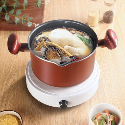 Bếp điện từ tròn gia đình nồi lẩu nhỏ ký túc xá nấu ăn mini tất cả trong một bếp pin mới tiết kiệm năng lượng nhà máy bán hàng trực tiếp