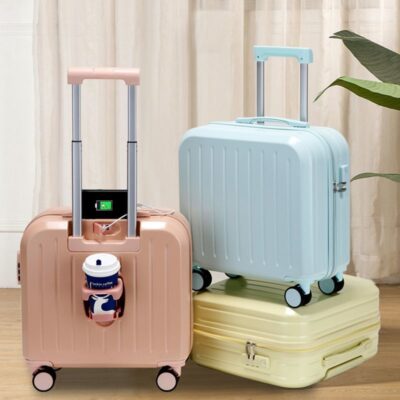 Vali đựng máy bay nhỏ có thể sạc lại Hộp đựng mật khẩu di động 18 inch dành cho nữ di động hộp mật khẩu du lịch im lặng 20 inch