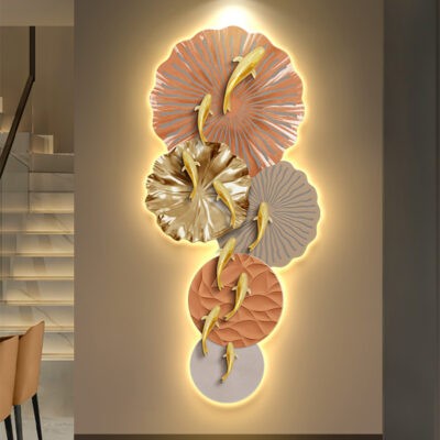 Hình ảnh Cửu Ngư Lối Vào Lối Vào Tranh Trang Trí Ánh Sáng Hiện Đại Sang Trọng Cao Cấp Tranh Treo Đèn Led Tranh Ý Nghĩa Tranh Tường Phòng Khách Tốt